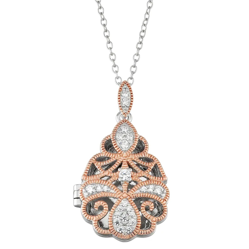 Lily & Lace Cubic Zirconia Teardrop Locket